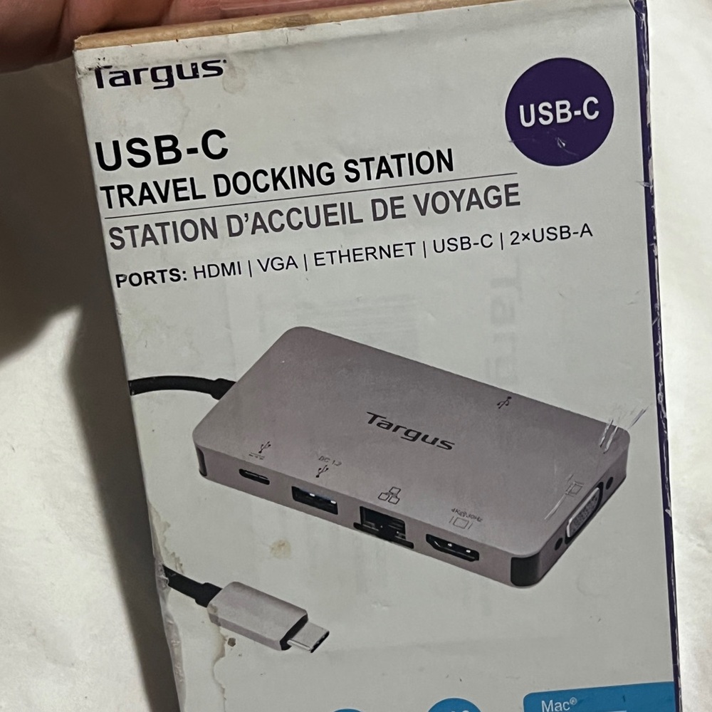 Targus USB-C Travel Docking Station - Silver Multi-Port Hub